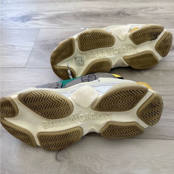 Chunky Multi-Color Sneakers with Green Panels - Picture 8 of 8